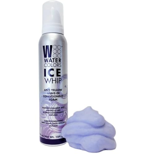 Watercolors Ice Whip AntiYellow LeaveIn Conditioning Foam Mousse for Blonde Platinum Bleached Silver Gray Ash Brassy Hair Violet Purple 65 oz - Image 2