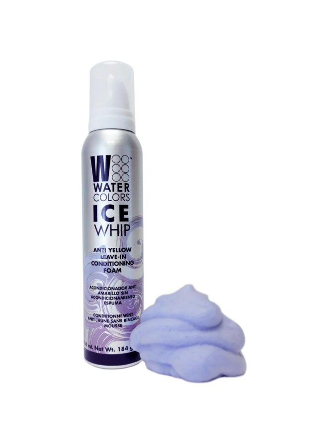 Watercolors Ice Whip AntiYellow LeaveIn Conditioning Foam Mousse for Blonde Platinum Bleached Silver Gray Ash Brassy Hair Violet Purple 65 oz - Image 3
