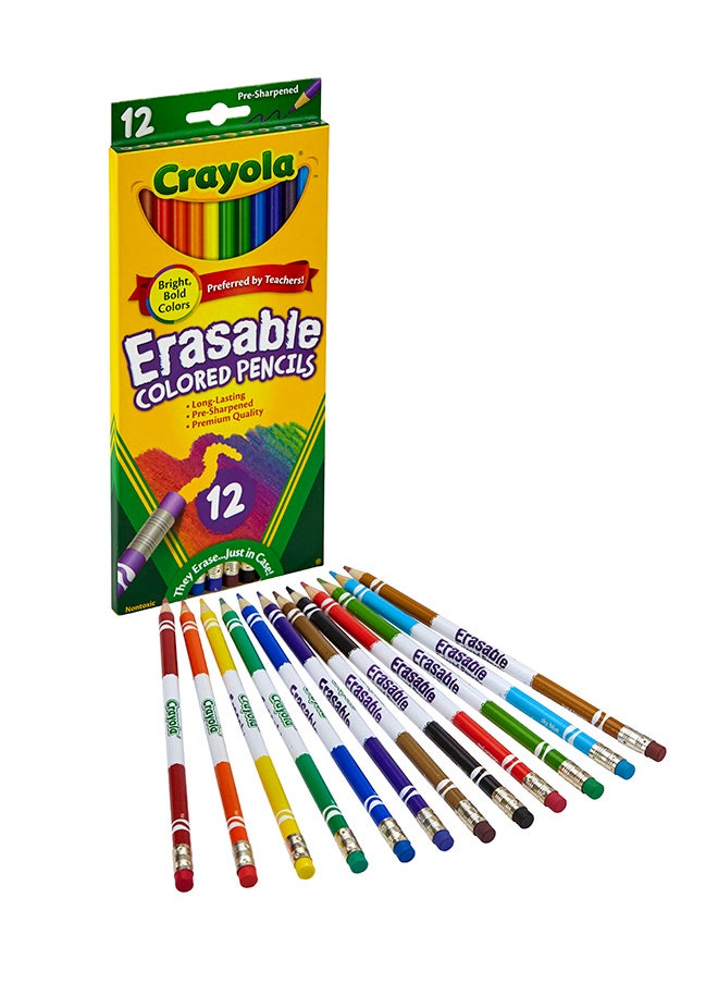 Crayola - Erasable Colored Pencils, 12 Count - Image 1