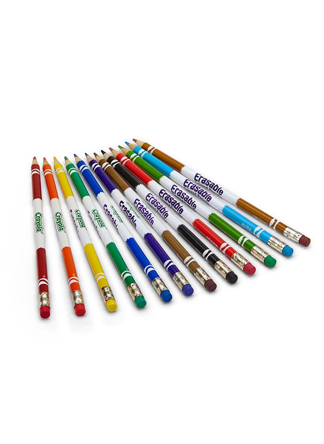 Crayola - Erasable Colored Pencils, 12 Count - Image 1