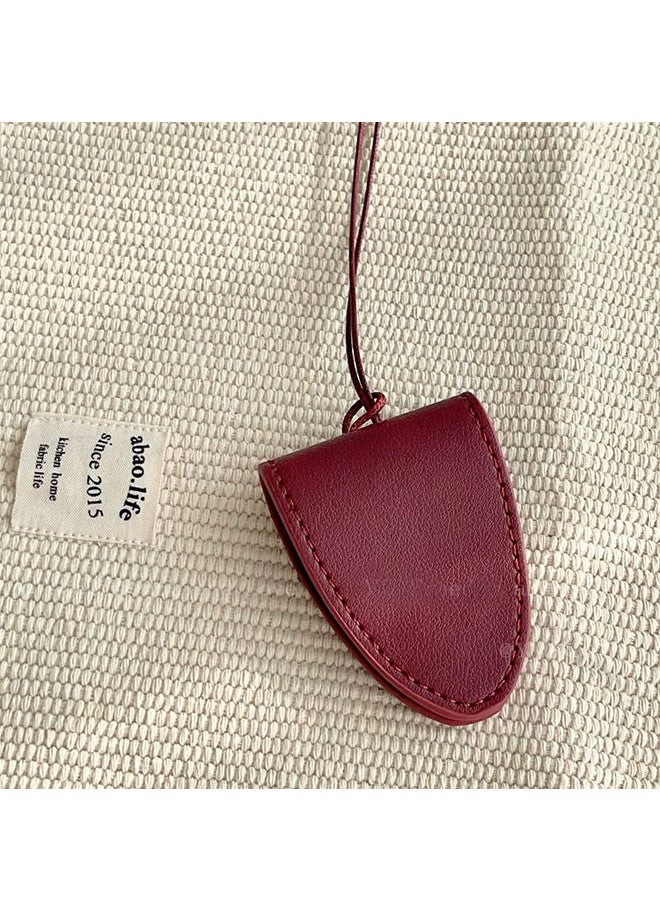 Generic - Korean-style Long Leather Pull-out key Pouch Neck Accessory With Magnetic Multi-functional Leather Sunglasses Clip Necklace. - Image 1