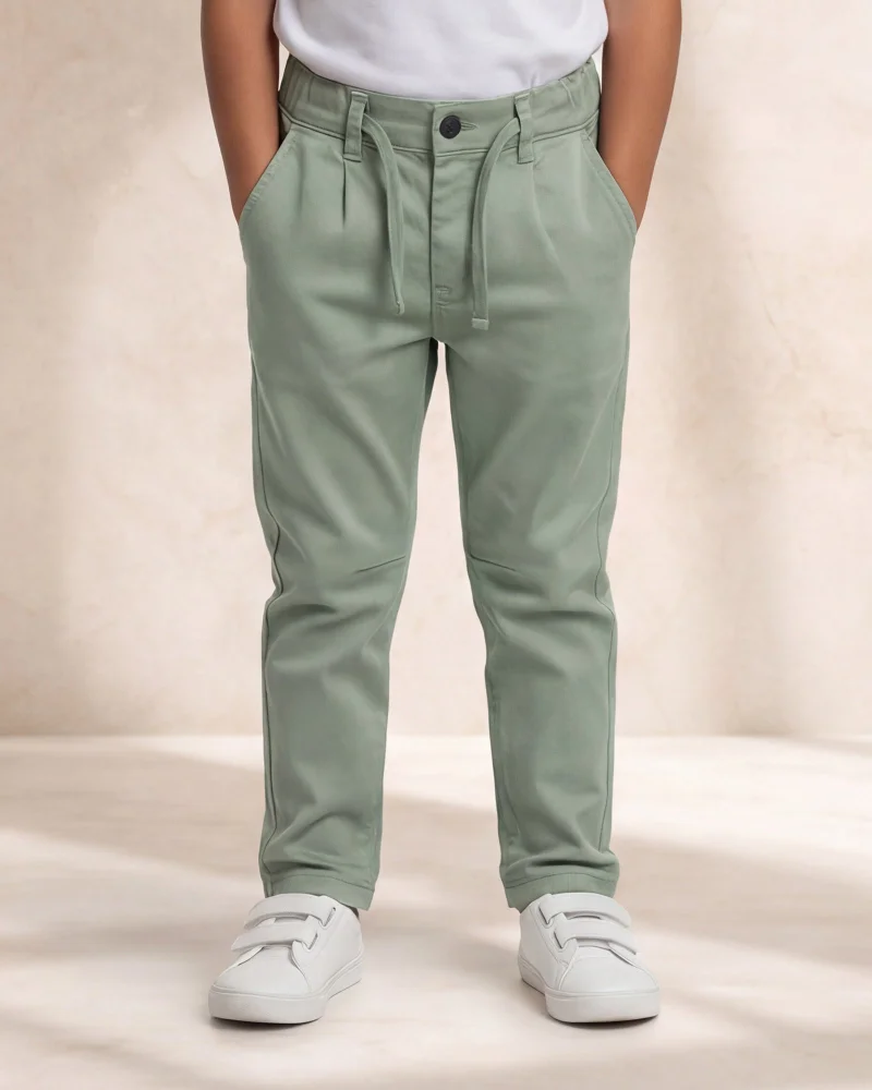 Redtag Boys Green Colored 5 Pocket Jeans