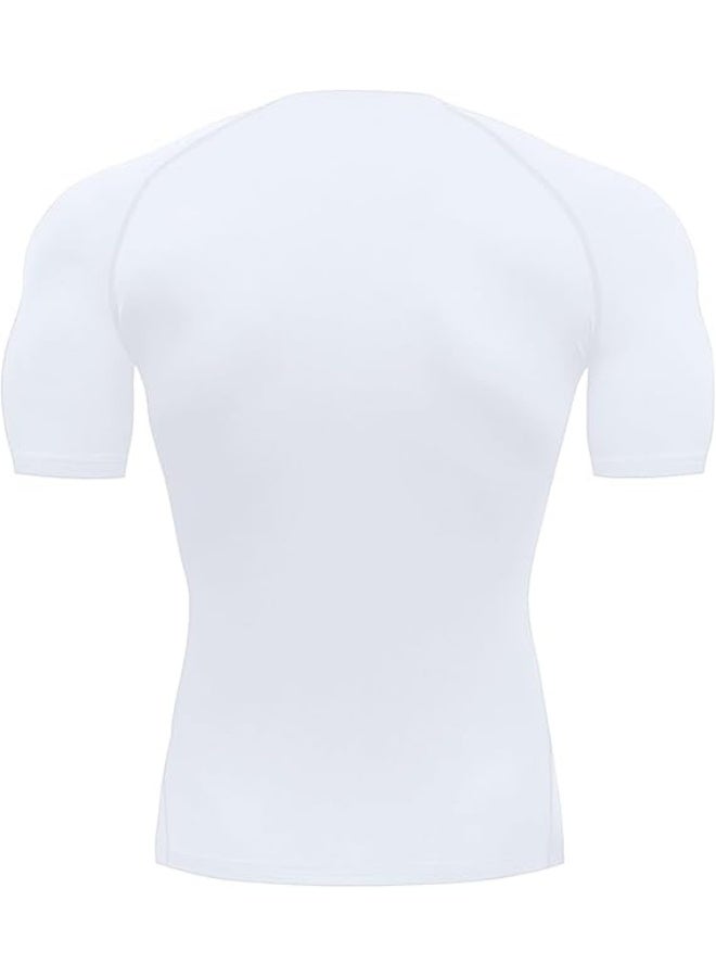 Men's Compression Shirts Short Sleeve Athletic Tops, Cool Dry Workout Shirt Sports T-Shirt - Image 2