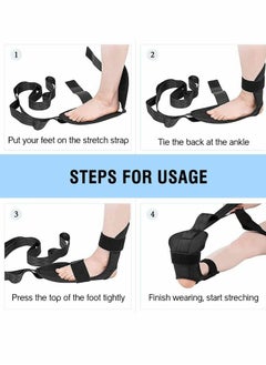 Excefore Yoga Stretch Belt, Ligament Training Strap Belt, Multi Loops Adjustable Yoga Stretching Strap with loops Ligament Stretch Band for Sports Yoga Practice Pilates Exercise  - Image 4