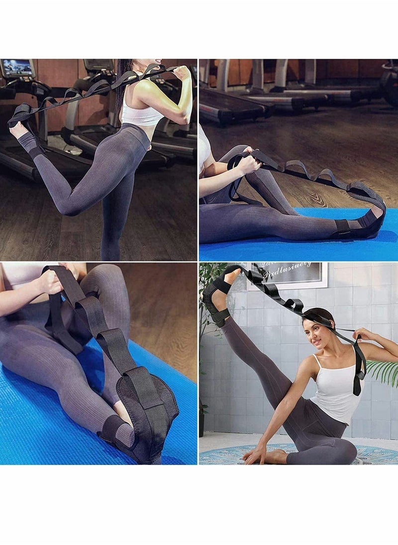 Excefore - Yoga Stretch Belt, Ligament Training Strap Belt, Multi Loops Adjustable Yoga Stretching Strap with loops Ligament Stretch Band for Sports Yoga Practice Pilates Exercise - Image 1