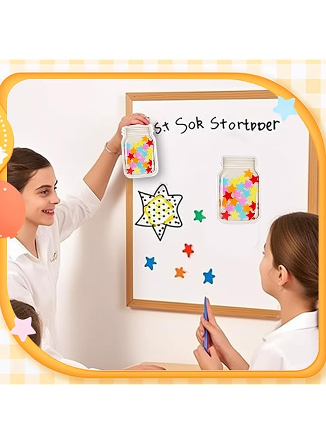 إيروريكس جرة مكافآت مغناطيسية جرة مكافآت للفصول الدراسية للأطفال جرة مكافآت مخصصة للطلاب مخطط مكافآت مغناطيسي لسلوك الأطفال لوحة الفصل الدراسي نجمة المنزل - Image 2
