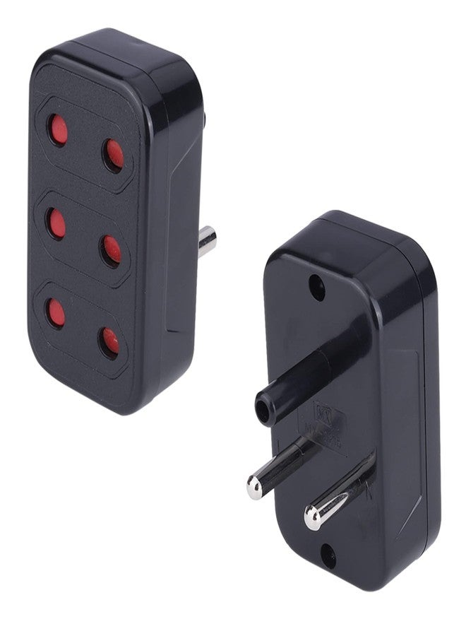 MX Universal 3-Pin Multi Plug Type D Socket 3 × 2-Pin Outlets Converter 5A to 15A Adapter for Home, Office,Travel Multi Plug Extension, Universal Socket Converter, Power Adapter-Pack 2 - Image 1