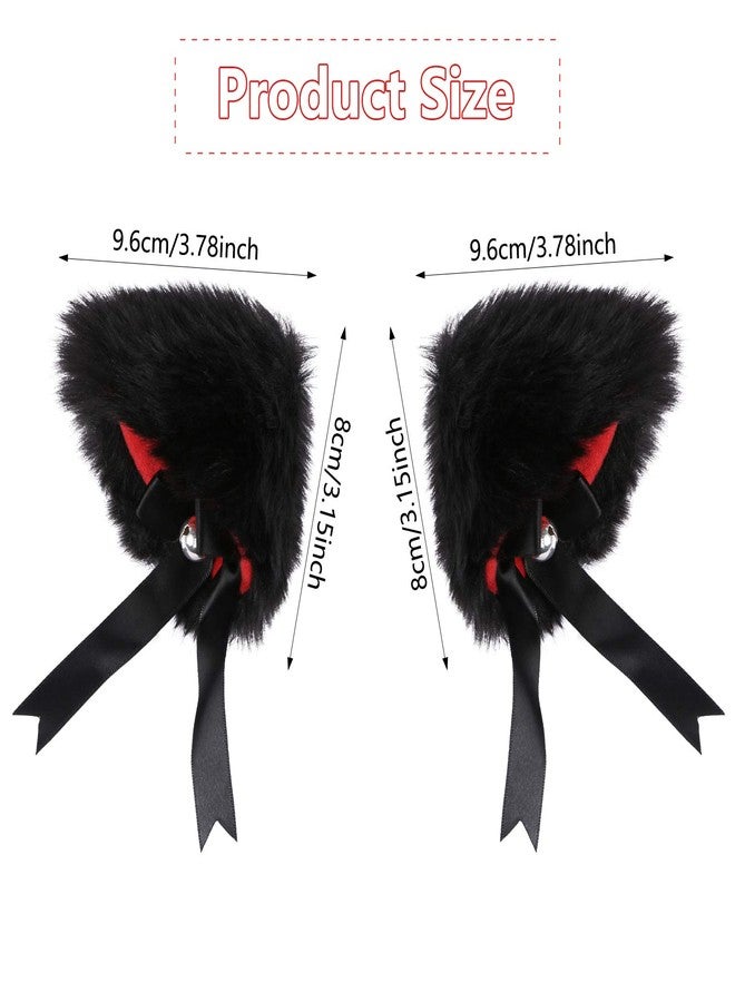 EVERMARKET Faux Furry Cat Ears Hair Clip with Bell,Anime Cosplay Fancy Headband,B - Image 2