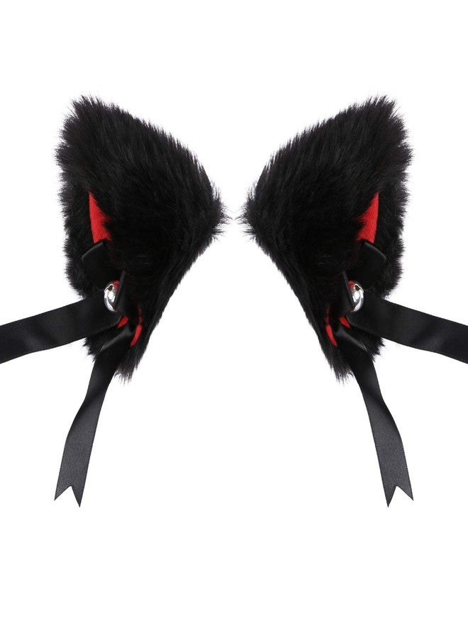 EVERMARKET Faux Furry Cat Ears Hair Clip with Bell,Anime Cosplay Fancy Headband,B - Image 1