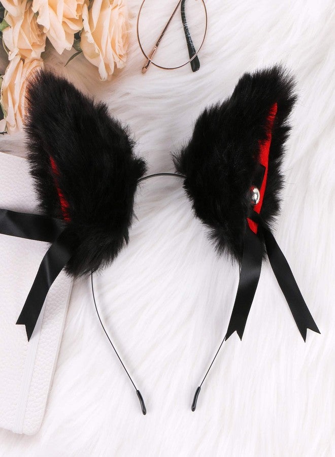 EVERMARKET Faux Furry Cat Ears Hair Clip with Bell,Anime Cosplay Fancy Headband,B - Image 5