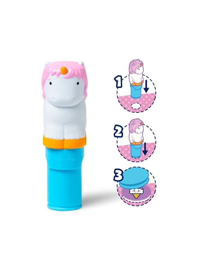 Melissa & Doug Sticker WOW! Stamper & Activity Pad – Unicorn – Mess-Free Sticker Stamper with Themed Pages – Creative Fun for Fine Motor Skills & Imaginative Play for Kids Ages 3+ | MD32013 - Image 4