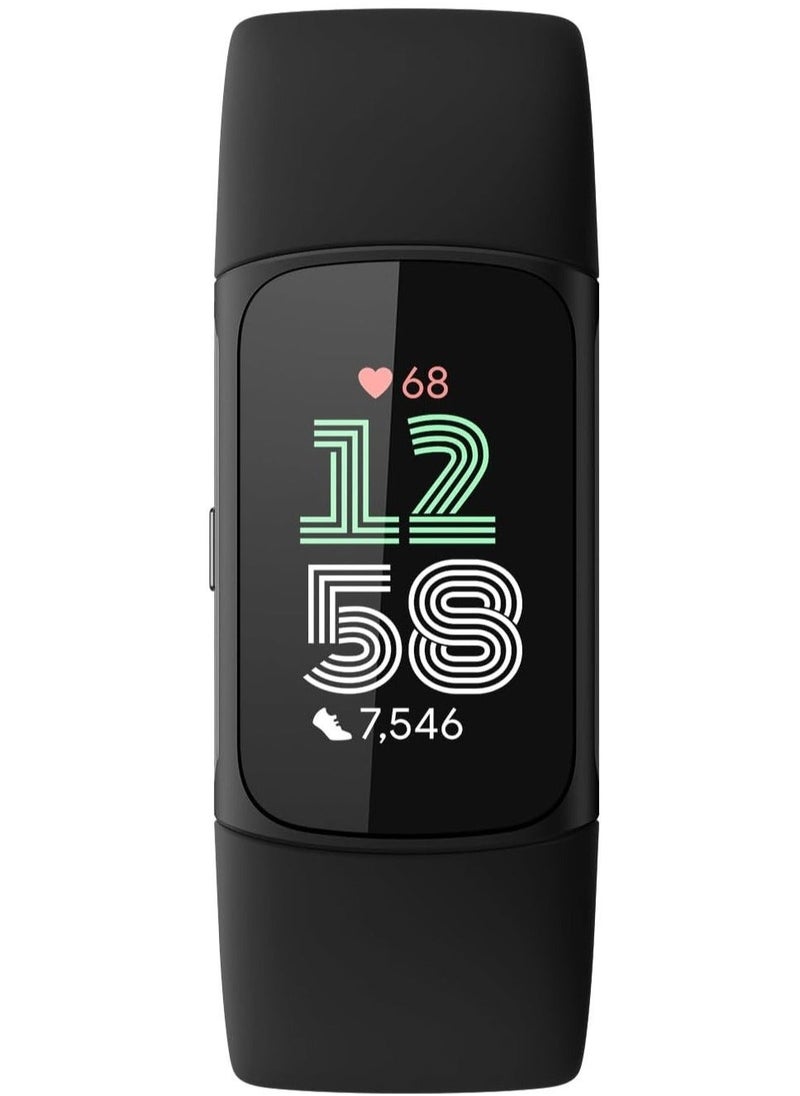 Generic Charge 6 Fitness Tracker with Google apps, Heart Rate on Exercise Equipment, 6-Months Premium Membership Included, GPS, Health Tools and More, Obsidian/Black, One Size (S & L Bands Included)  - Image 2