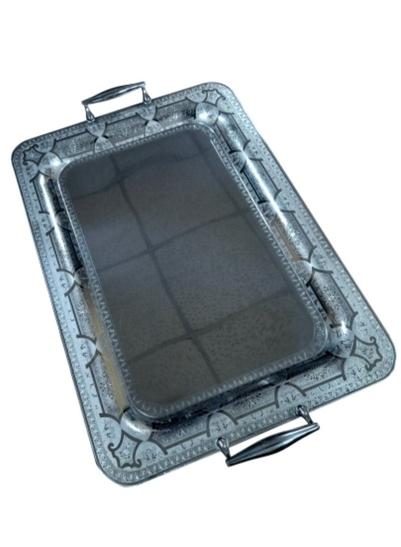 Jazz Silver stainless steel rectangular tray set 3 sizes - Image 3