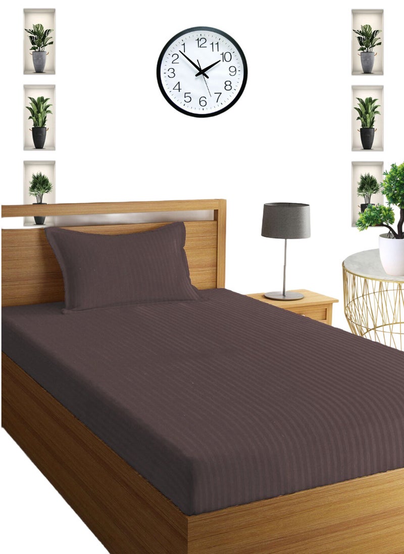 بلوبيري ملاءة سرير قطنية قماش مخطط مع قطعة واحدة كيس وسادة 100x200+15 سم - Image 1