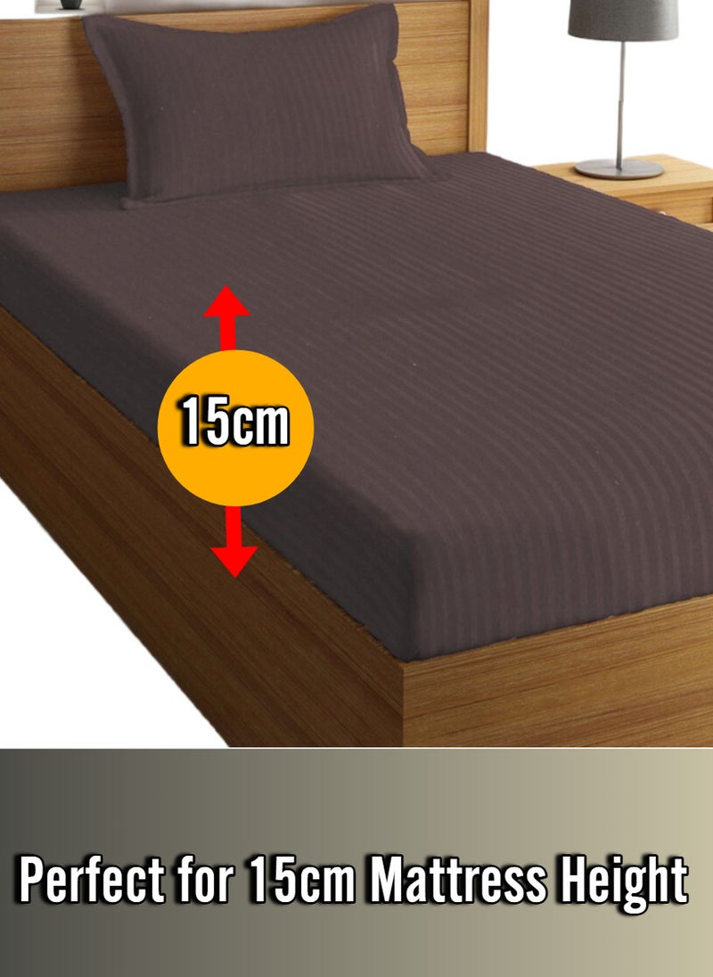 بلوبيري ملاءة سرير قطنية قماش مخطط مع قطعة واحدة كيس وسادة 100x200+15 سم - Image 2