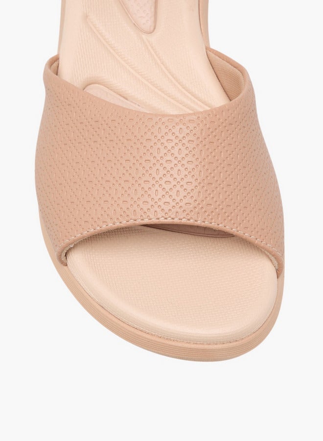 Piccadilly Women's Textured Comfort Sandals with Buckle Closure  - Image 4