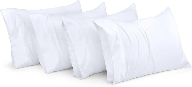 Utopia Bedding Queen Pillow Cases - Pack of 4 - Envelope Closure - Soft Brushed Microfiber Fabric - Shrinkage and Fade Resistant Pillow Covers Queen Size 20 X 30 Inches (White) - Image 1