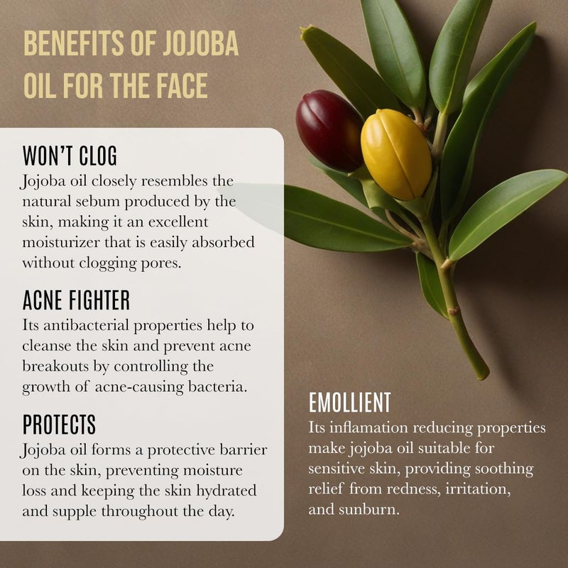 Renewalize ORGANIC JOJOBA OIL - Cold Pressed, Unrefined in 4 oz Dark Glass Bottle with Dropper | An essential daily or night time moisturizer for face, skin, nails, lips, beard & hair - Image 4