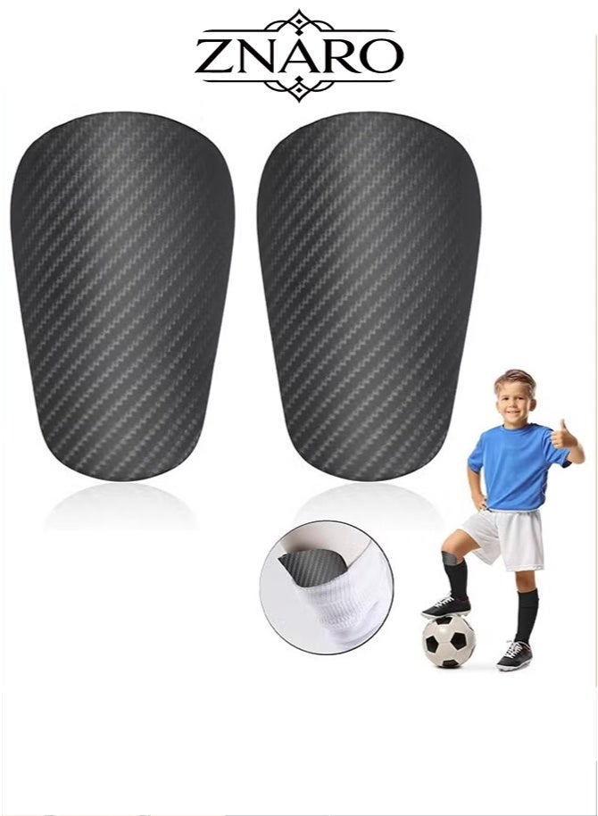 ZNARO 2 Pcs Mini Soccer Shin Guards, Small Size for Youth and Kids, Boys and Girls Soccer Protection Gear for Training and Matches - Image 1