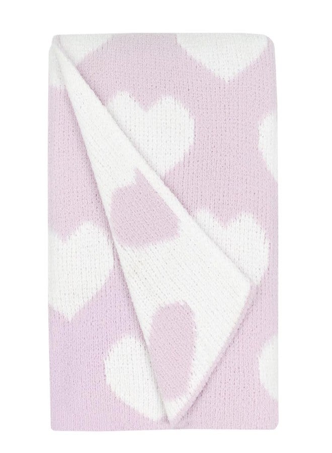 ليفينغ تكستايلز بطانية أطفال ناعمة من الشنيل من Living Textiles Purple Hearts، قابلة للعكس، مصنوعة من قماش فاخر مريح للحصول على أفضل راحة - للرضع والأطفال الصغار وحديثي الولادة وغرف الأطفال والأولاد والجنسين، وغطاء سرير الأطفال وعربة الأطفال والهدايا، مقاس Purple Heart 40 × 30 - Image 2