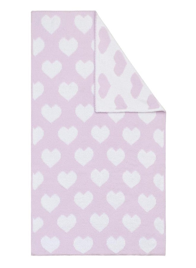 ليفينغ تكستايلز بطانية أطفال ناعمة من الشنيل من Living Textiles Purple Hearts، قابلة للعكس، مصنوعة من قماش فاخر مريح للحصول على أفضل راحة - للرضع والأطفال الصغار وحديثي الولادة وغرف الأطفال والأولاد والجنسين، وغطاء سرير الأطفال وعربة الأطفال والهدايا، مقاس Purple Heart 40 × 30 - Image 1