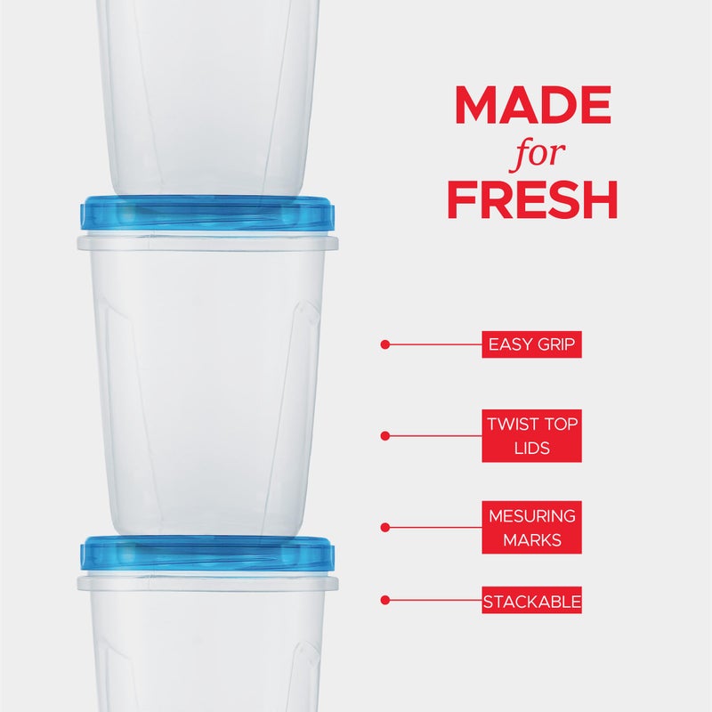 Tafura 12 Pack Leakproof Freezer Containers for Food with Twist Top Lids - 32 Oz BPA Free Reusable Plastic Soup Containers with Screw On Lids - Ideal for Meal Prep, Leftovers & Pantry Organization - Image 5