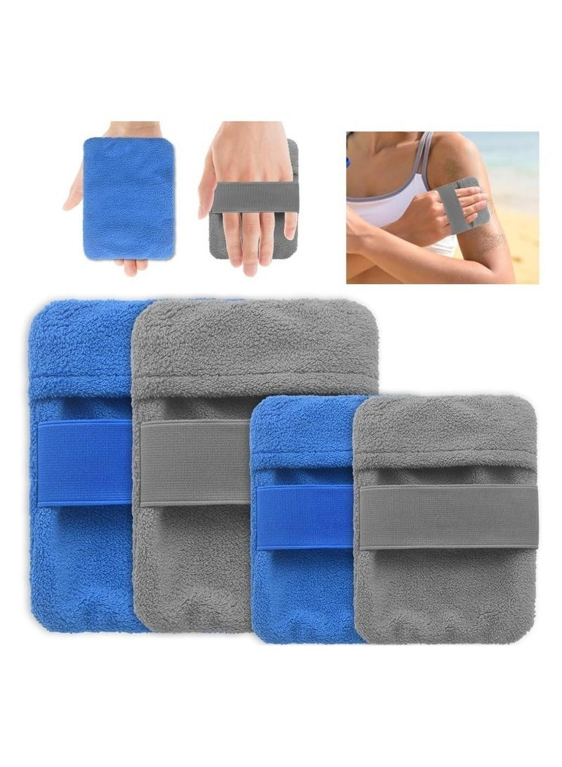 ZAFRA 4PCS Sand Remover for Beach, Sand Removal Bag, Sand Brush for Beach Feet Sand Remover Brush Soft Sand Wipe Off Mitt Beach Sand Cleaner for Surf, Ocean and Lakeside Recreation - Image 1
