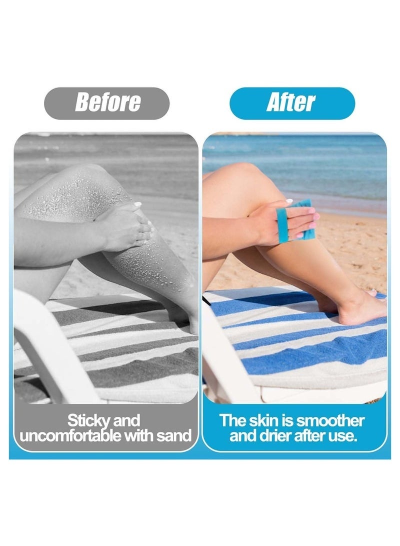 ZAFRA 4PCS Sand Remover for Beach, Sand Removal Bag, Sand Brush for Beach Feet Sand Remover Brush Soft Sand Wipe Off Mitt Beach Sand Cleaner for Surf, Ocean and Lakeside Recreation - Image 3
