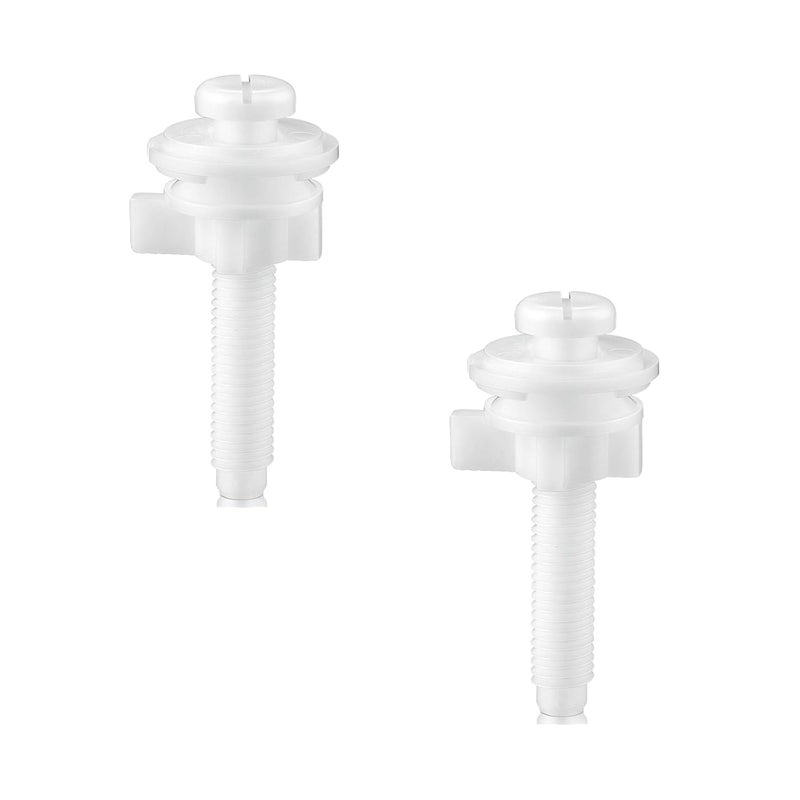 Osldims 2 Pcs Toilet Seat Screws for Replacement Kit, Plastic Nuts and Washers for Fixing The Top Toilet Seat - Image 1