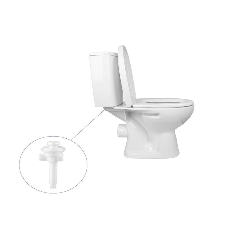Osldims 2 Pcs Toilet Seat Screws for Replacement Kit, Plastic Nuts and Washers for Fixing The Top Toilet Seat - Image 4