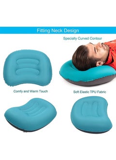 LENND Ultralight Inflating Travel/Camping Pillows - Compressible, Compact, Inflatable, Comfortable, Ergonomic Pillow for Neck & Lumbar Support and a Good Night Sleep while Camp, Backpacking  - Image 2
