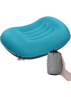 LENND Ultralight Inflating Travel/Camping Pillows - Compressible, Compact, Inflatable, Comfortable, Ergonomic Pillow for Neck & Lumbar Support and a Good Night Sleep while Camp, Backpacking  - Image 1