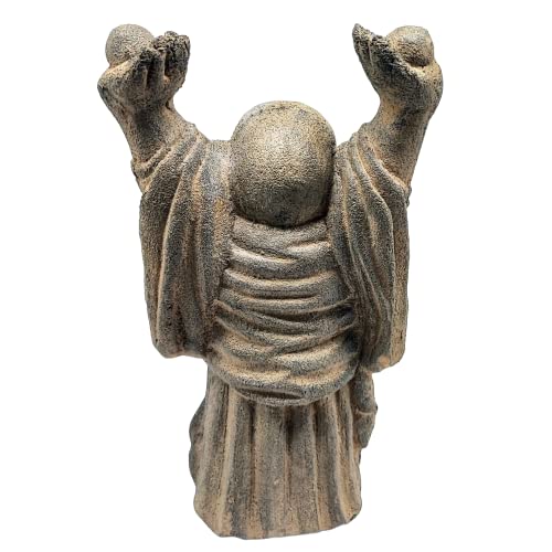 New Age Source The Volcanic Stone Statue Standing Happy Buddha Each - Image 2
