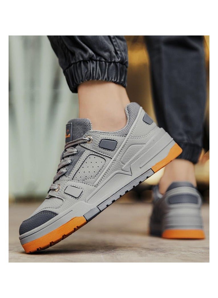 KUYING Niche design trendy shoes versatile trendy brand retro leather casual sports board shoes  - Image 3