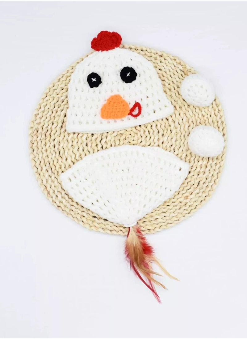 Generic Newborn Unisex Cartoon Chicken Knit Costume Photography Props  - Image 1