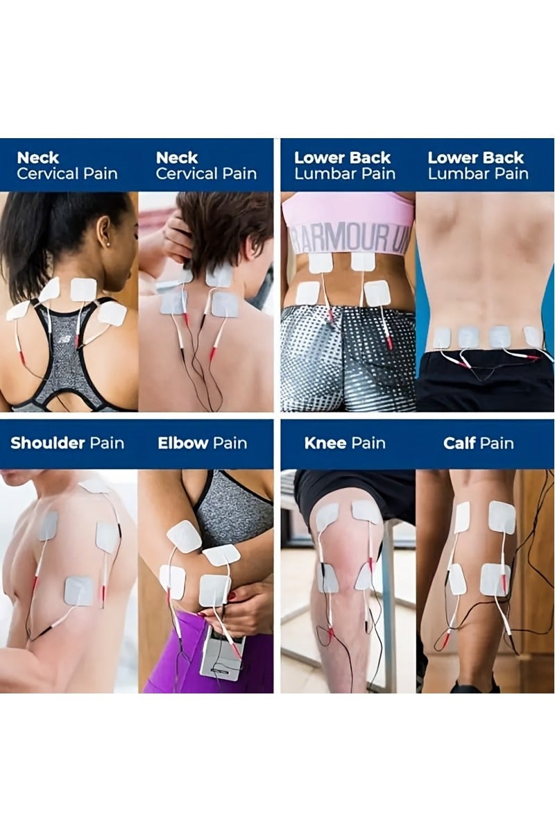 MAUSTOR 48 Modes EMS TENS MASS Machine with 8 TENS Pads, Rechargeable Tens Unit Muscle Stimulator, Meridian Massage Instrument, Pain Relief for Back Neck and Shoulders, Muscle Relaxer, Stim Machine, Electrotherapy - Image 4