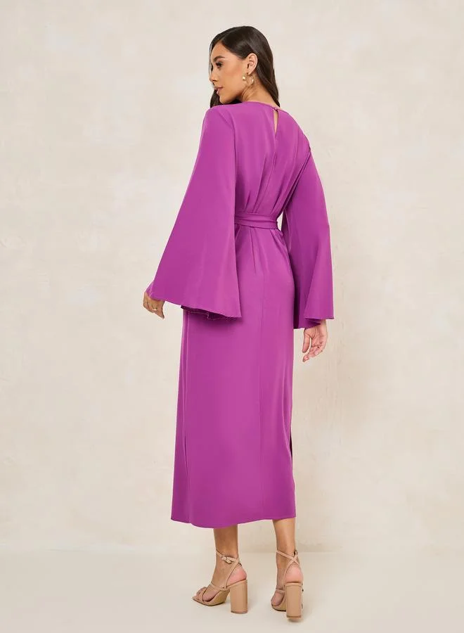 Styli Belted Sleeve Dress