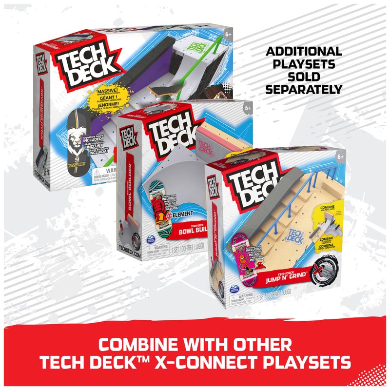 Tech Deck, Jump Nâ€™ Grind X-Connect Park Creator, Customizable and Buildable Ramp Set with Exclusive Fingerboard, Kids Toy for Ages 6 and up - Image 4