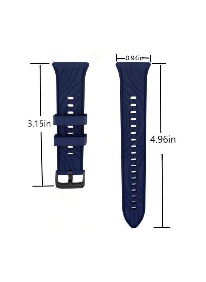 HW Silicone Sport Watch Strap/Watchband for HUAWEI Watch Fit 3 Smartwatch Blue  - Image 3