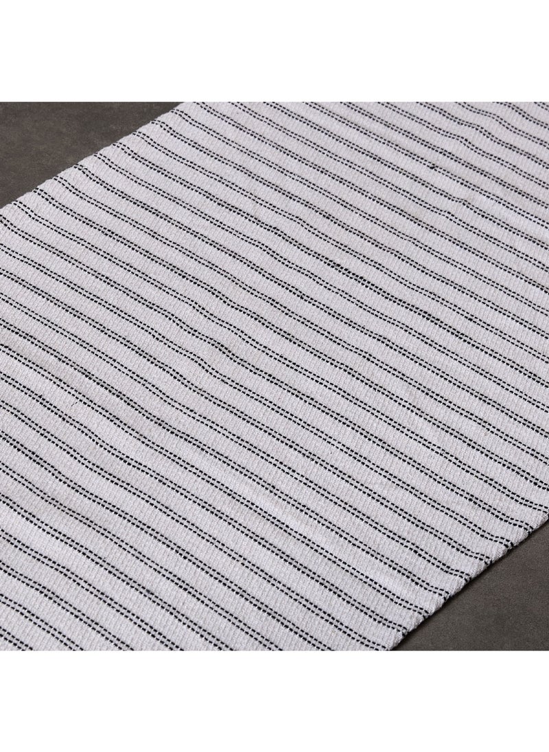 Home Box Allan Snow Recycled Cotton Dhurrie 120 x 60 cm  - Image 3