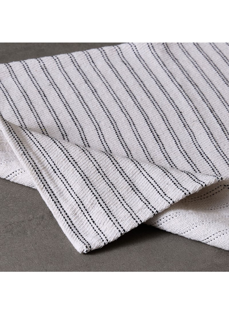 Home Box Allan Snow Recycled Cotton Dhurrie 120 x 60 cm  - Image 4