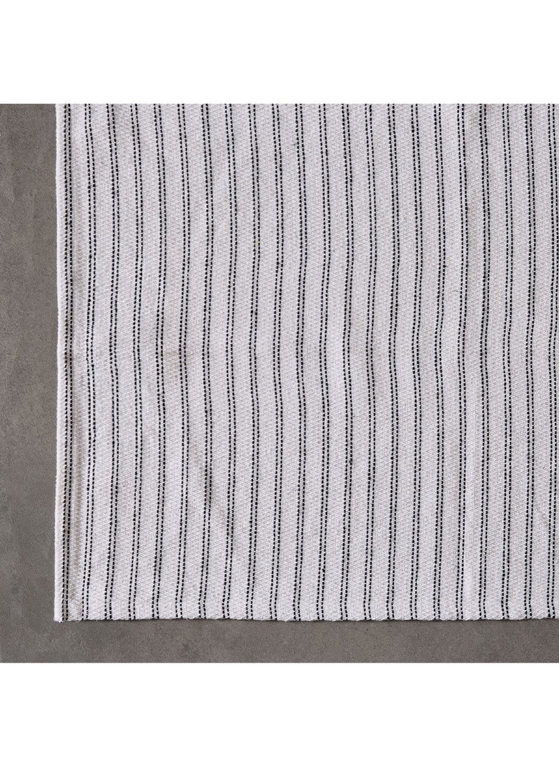 Home Box Allan Snow Recycled Cotton Dhurrie 120 x 60 cm  - Image 2