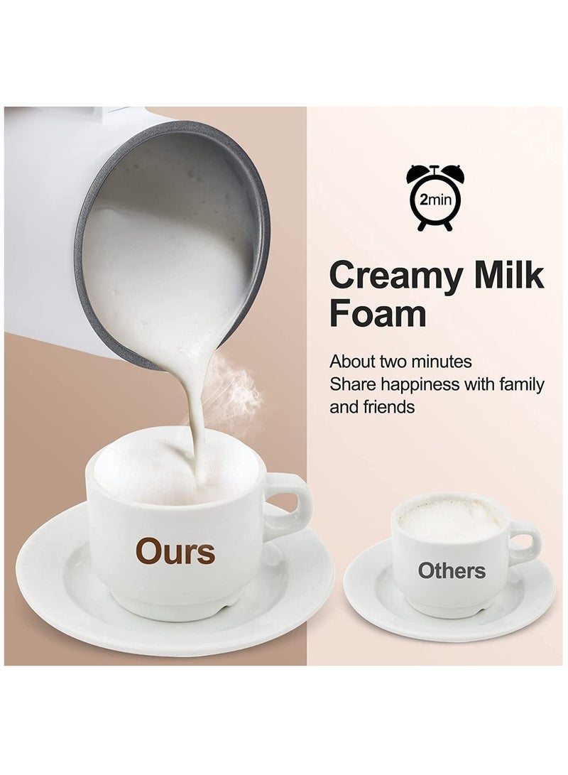 4 in 1 Hot & Cold Froth Maker Automatic Milk Foam Maker Electric Milk Frother,Automatic Milk Steamer,350ml Milk Warmer Coffee Frother Milk Heater