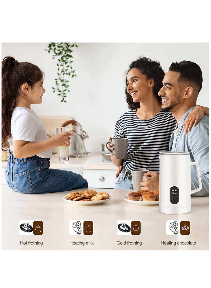 4 in 1 Hot & Cold Froth Maker Automatic Milk Foam Maker Electric Milk Frother,Automatic Milk Steamer,350ml Milk Warmer Coffee Frother Milk Heater