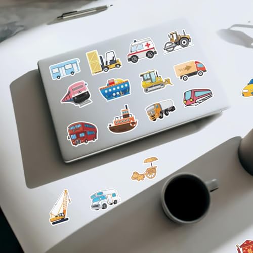 iDream Vintage Car Travel Theme Stickers (Set of 50) – Retro Car Decals for Laptops, Water Bottles, Scrapbooks, Travel Gear and More, Perfect for Car Lovers and Adventure Enthusiasts - Image 5