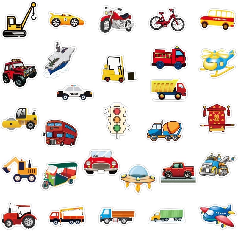 iDream Vintage Car Travel Theme Stickers (Set of 50) – Retro Car Decals for Laptops, Water Bottles, Scrapbooks, Travel Gear and More, Perfect for Car Lovers and Adventure Enthusiasts - Image 4