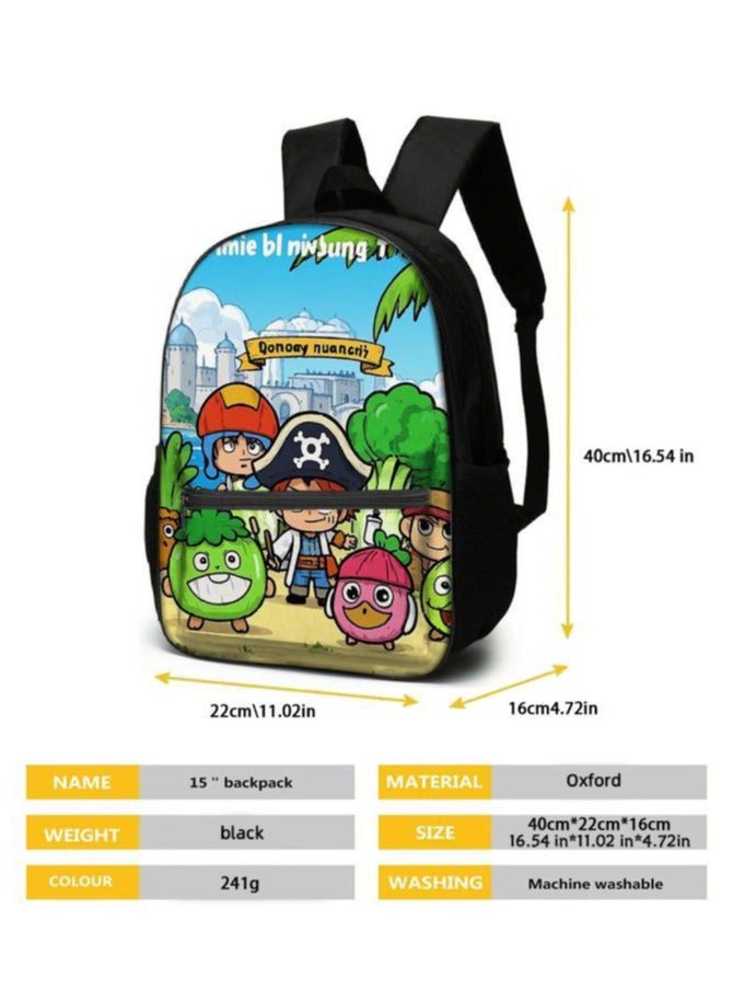Cartoon three-piece schoolbag with zipper - 406  - Image 5