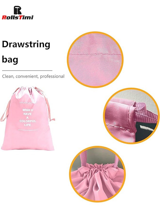 RollsTimi  7 Set Packing Cubes for Suitcases, Travel Luggage Packing Organizers with Laundry Bag, Compression Storage Shoe Bag, Clothing Underwear Bag,Pink - Image 4