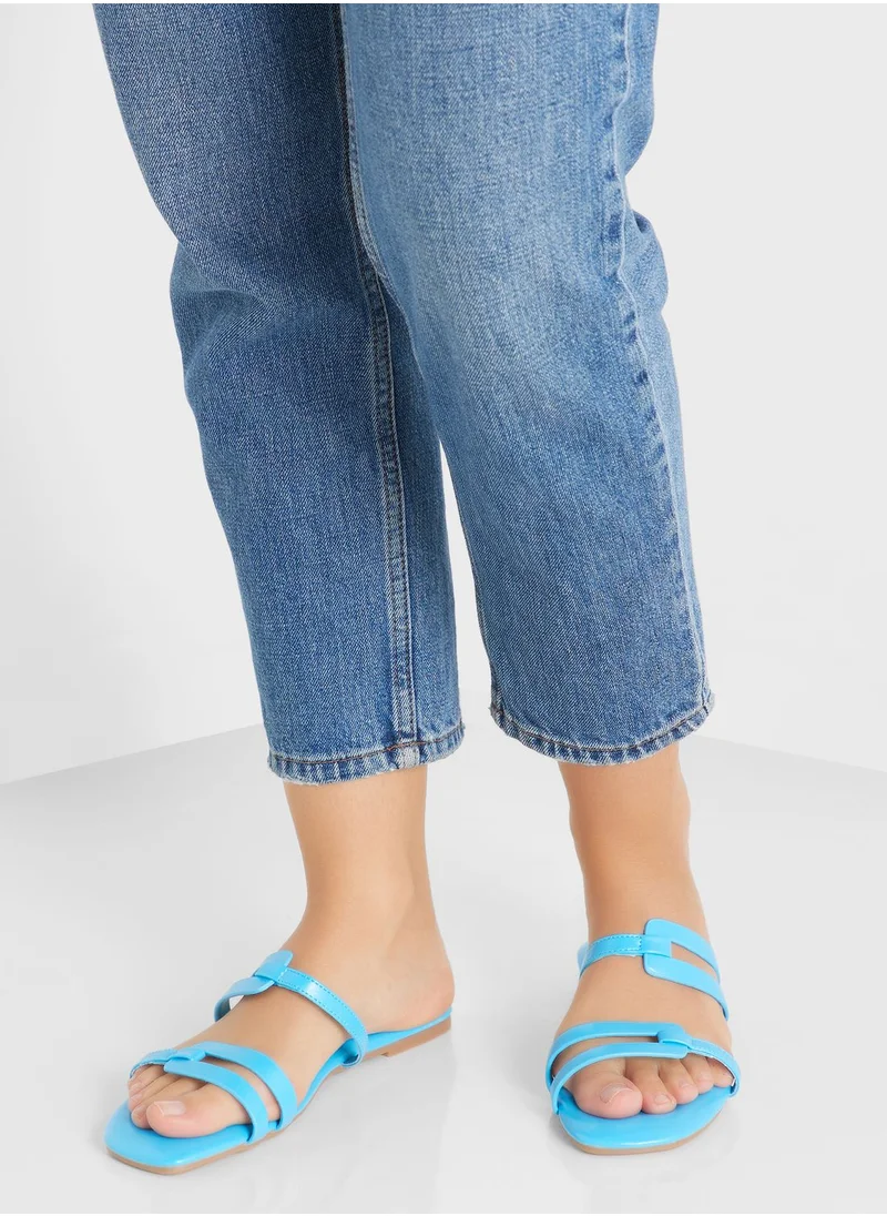 Ginger Double Strap Flat Sandals