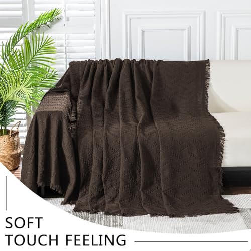 MEETSKY Sofa Covers Couch Covers for 3 Cushion Couch Sofa L Shape Sectional Couch Covers for Dogs Washable Luxury Bed Blanket Couch Protector for Pets, Kids(X-Large: 71" x 118", Chocolate) - Image 2